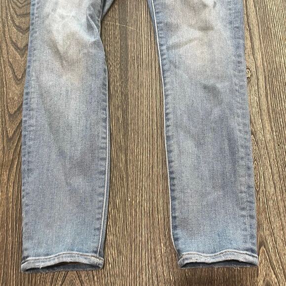 American Eagle Jegging Jeans Mid Rise Super Stretch Denim Light Wash Blue Size 6 - Picture 2 of 12
